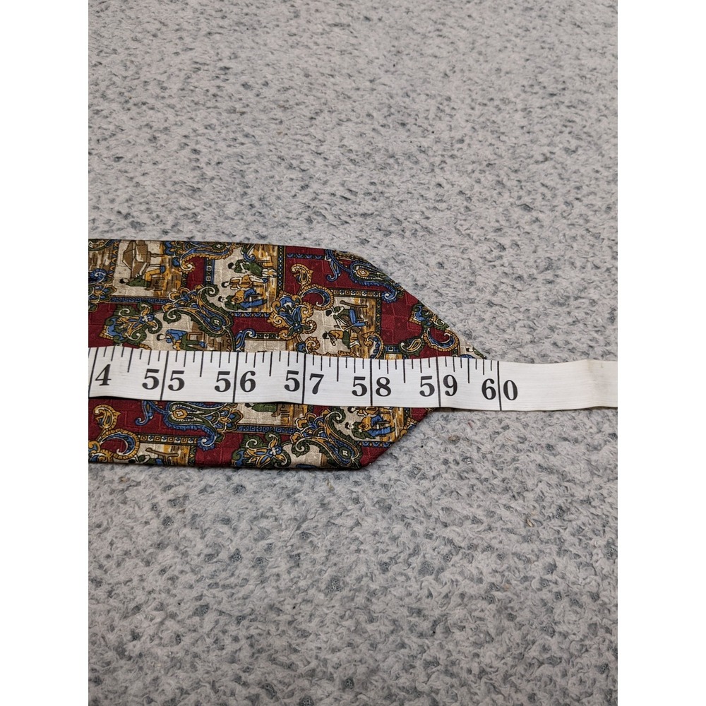 Vintage Andrea Sarti Renaissance Theme Silk Tie Made in Italy Elegant Unique - Picture 8 of 8